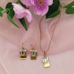 Conjunto de gargantilla y pendientes ROMA