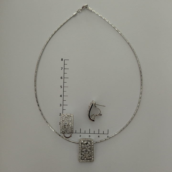 Conjunto de gargantilla, brazalete y pendientes LUNA