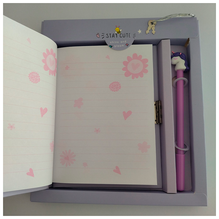 Diario lila Unicornio