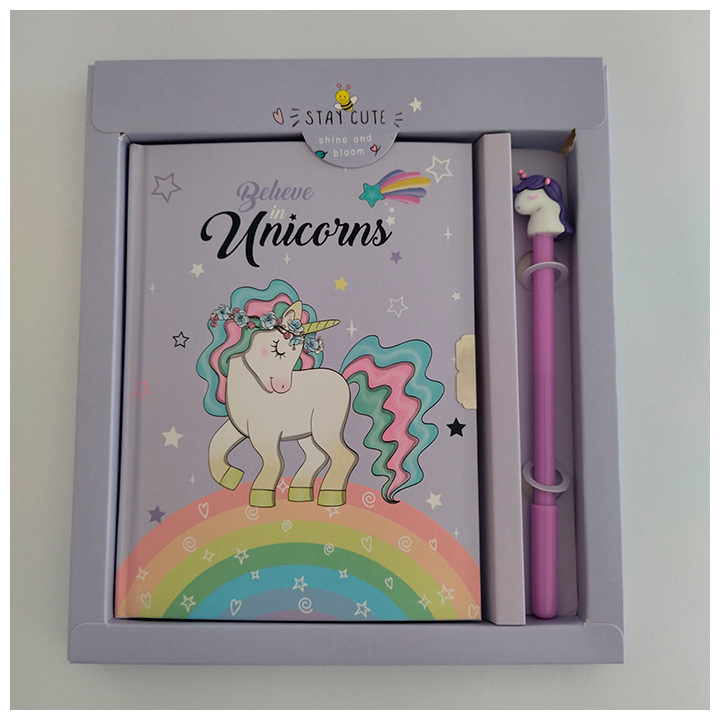 Diario lila Unicornio