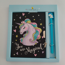 Diario negro Unicornio