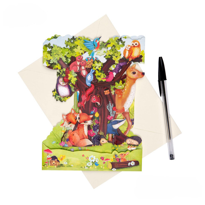 Tarjeta 3D Animales Santoro