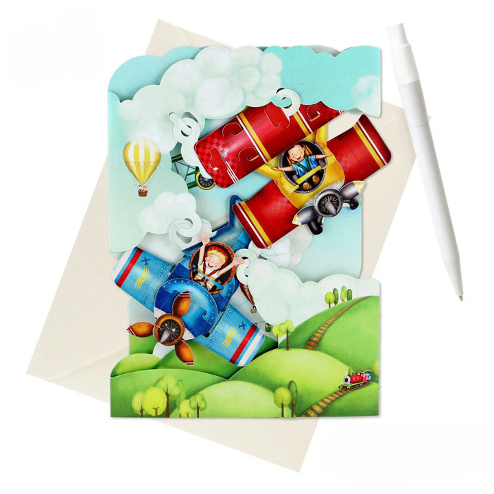 Tarjeta 3D Aviones Santoro