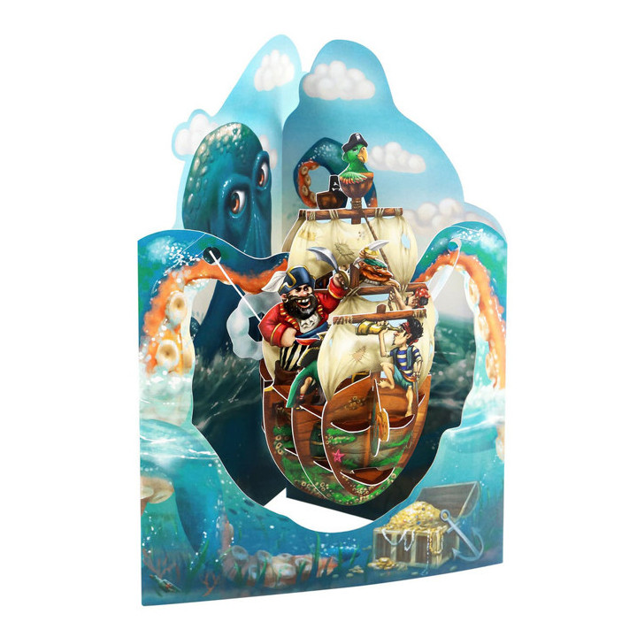 Tarjeta 3D Piratas Santoro