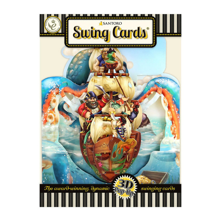 Tarjeta 3D Piratas Santoro