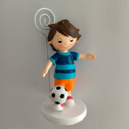 Figura futbolista camiseta azul