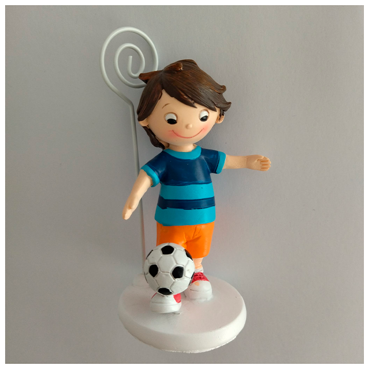 Figura futbolista camiseta azul