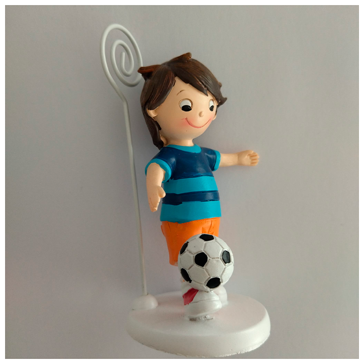 Figura futbolista camiseta azul