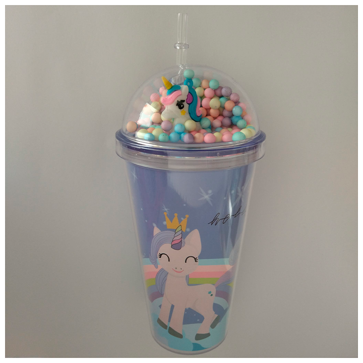 Vaso azul Unicornio