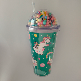 Vaso verde Unicornios