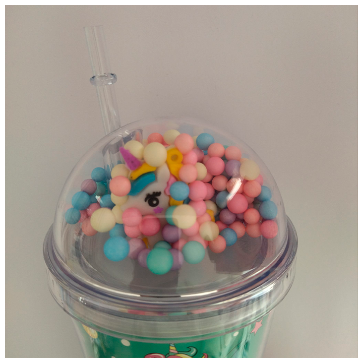 Vaso verde Unicornios