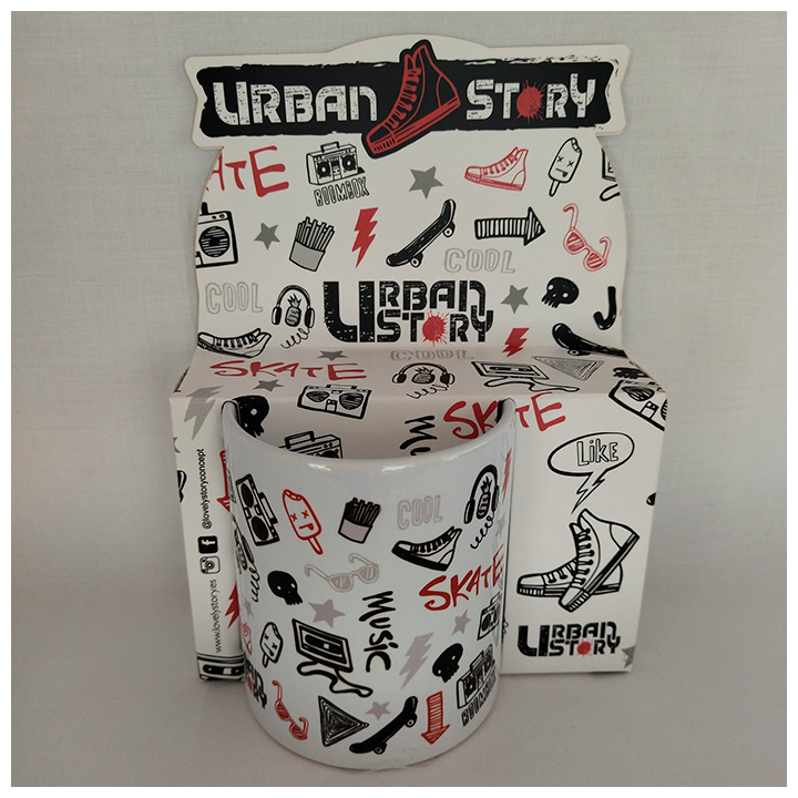 Taza roja Urban Story