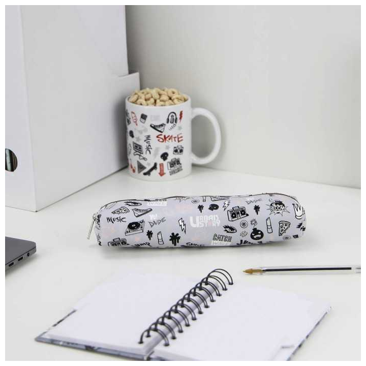 Estuche portalápices gris Urban Story