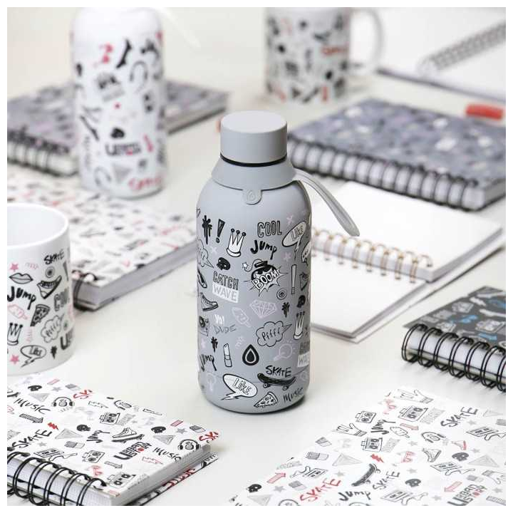 Botella termo gris Urban Story