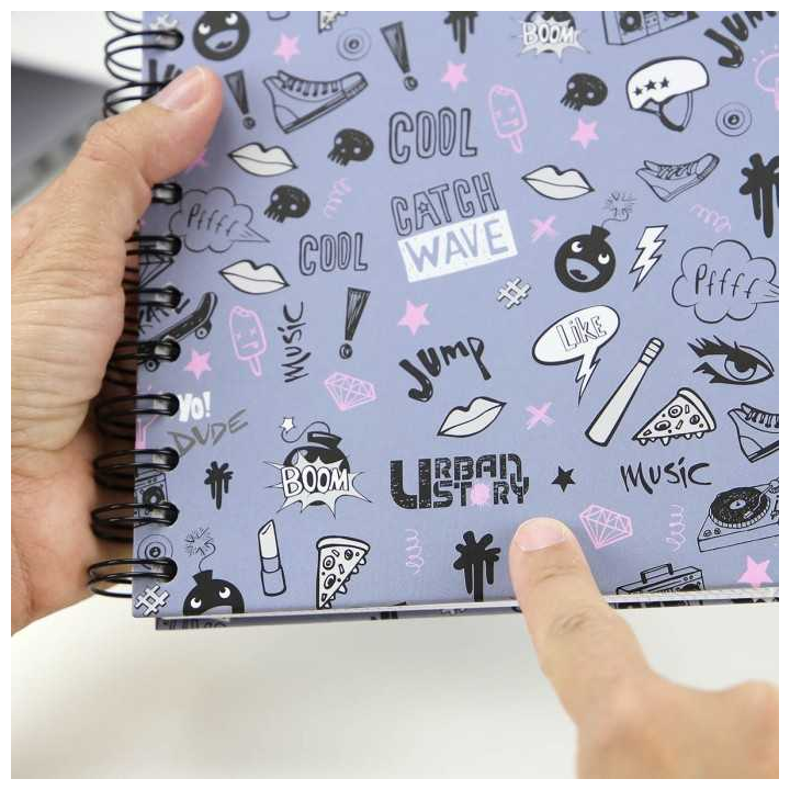 Cuaderno gris A5 Urban Story