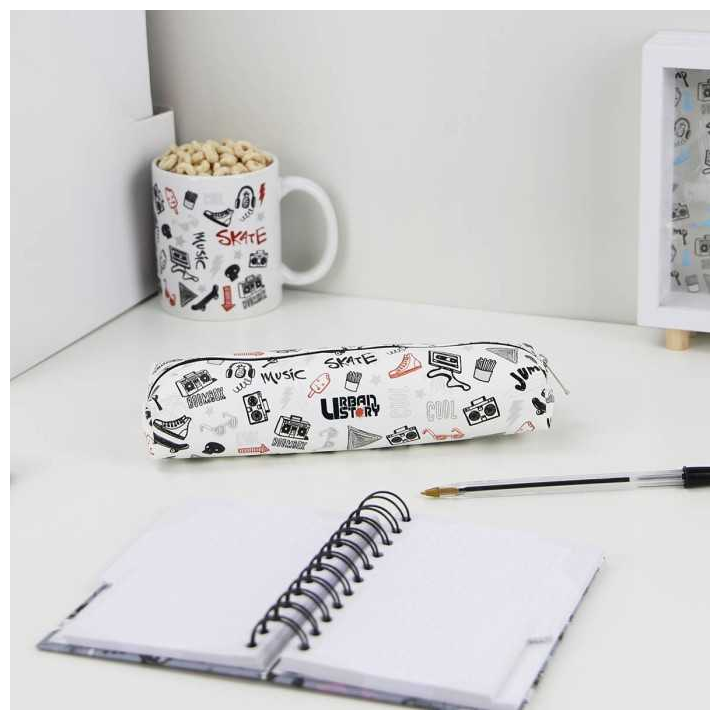 Estuche portalápices blanco Urban Story