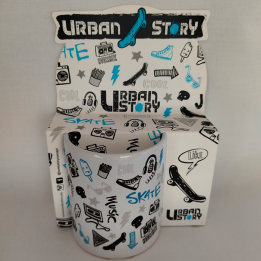 Taza azul Urban Story