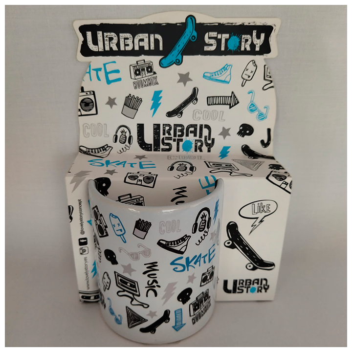 Taza azul Urban Story