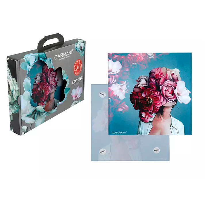 Posavasos flores rosas