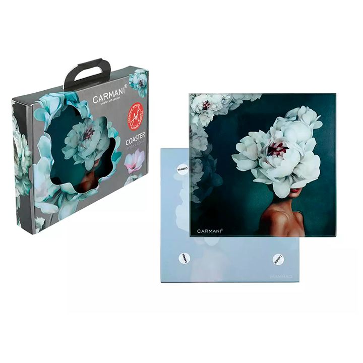 Posavasos flores blancas