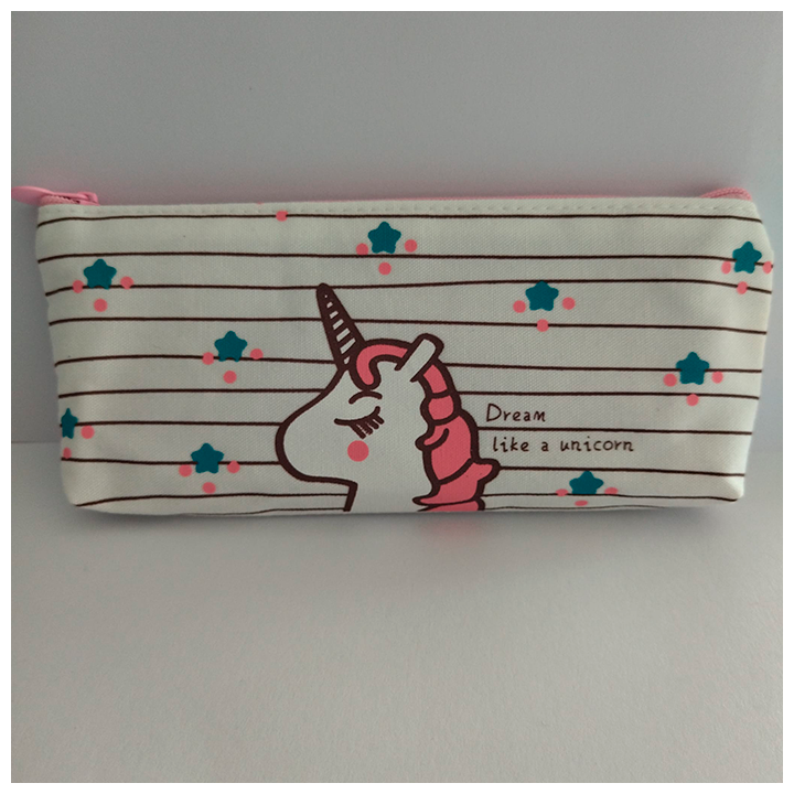 Estuche portalápices blanco Unicornio
