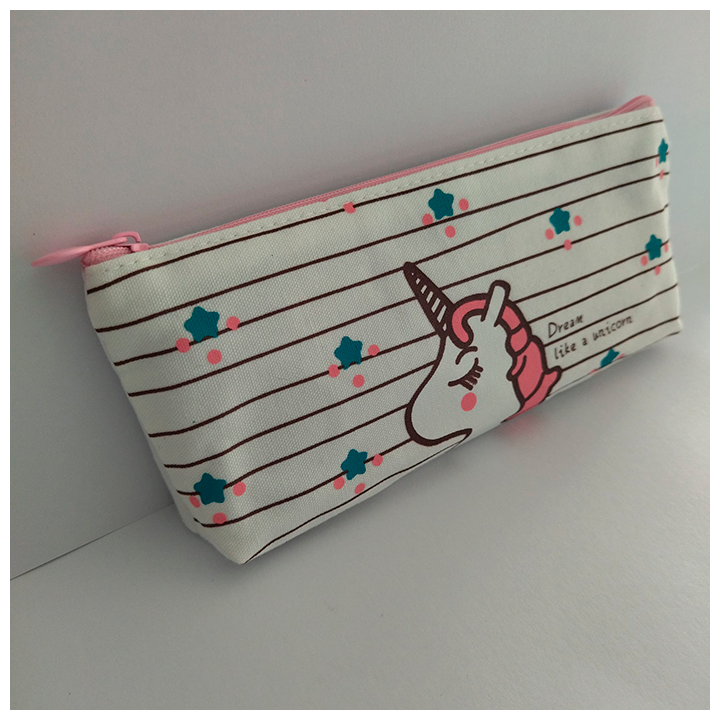 Estuche portalápices blanco Unicornio